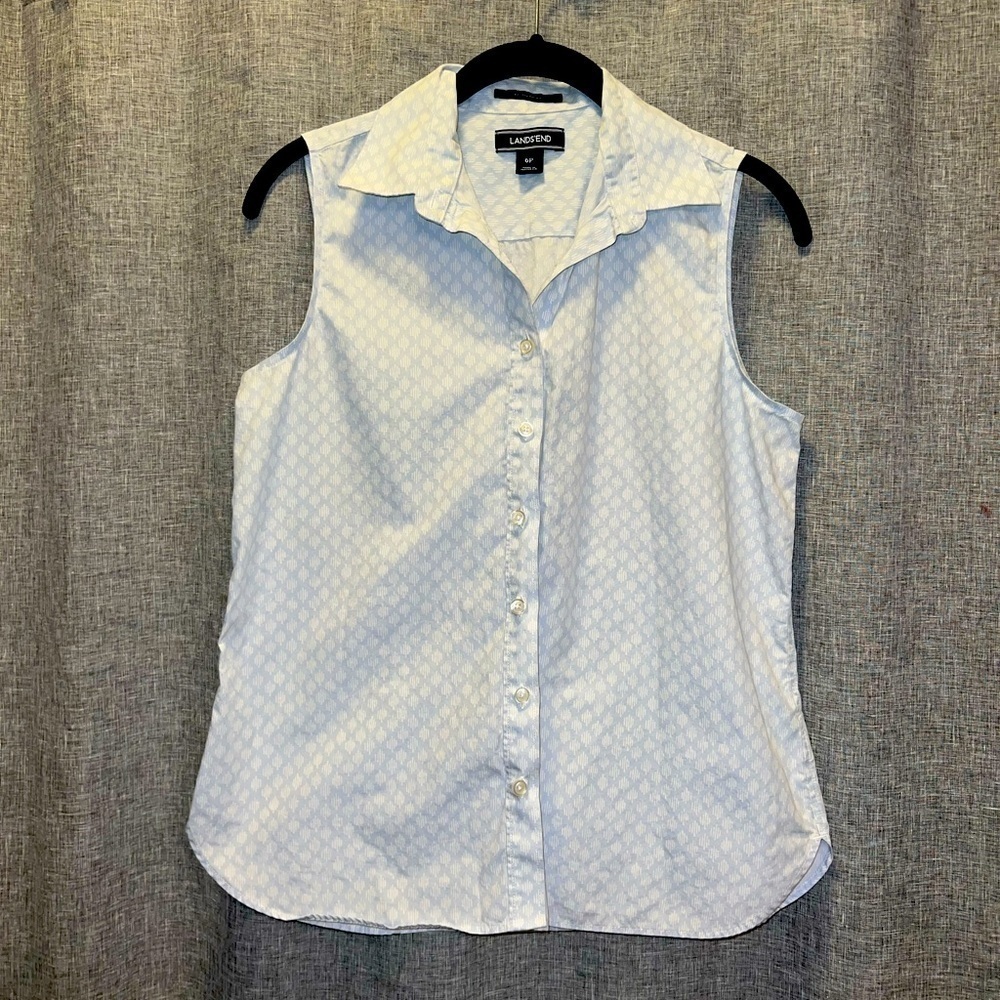 Women's Lands’ End Sleeveless Button-Up Shirt Size 6P